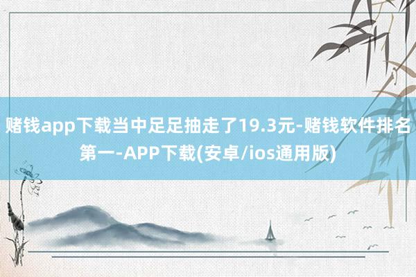 赌钱app下载当中足足抽走了19.3元-赌钱软件排名第一-APP下载(安卓/ios通用版)